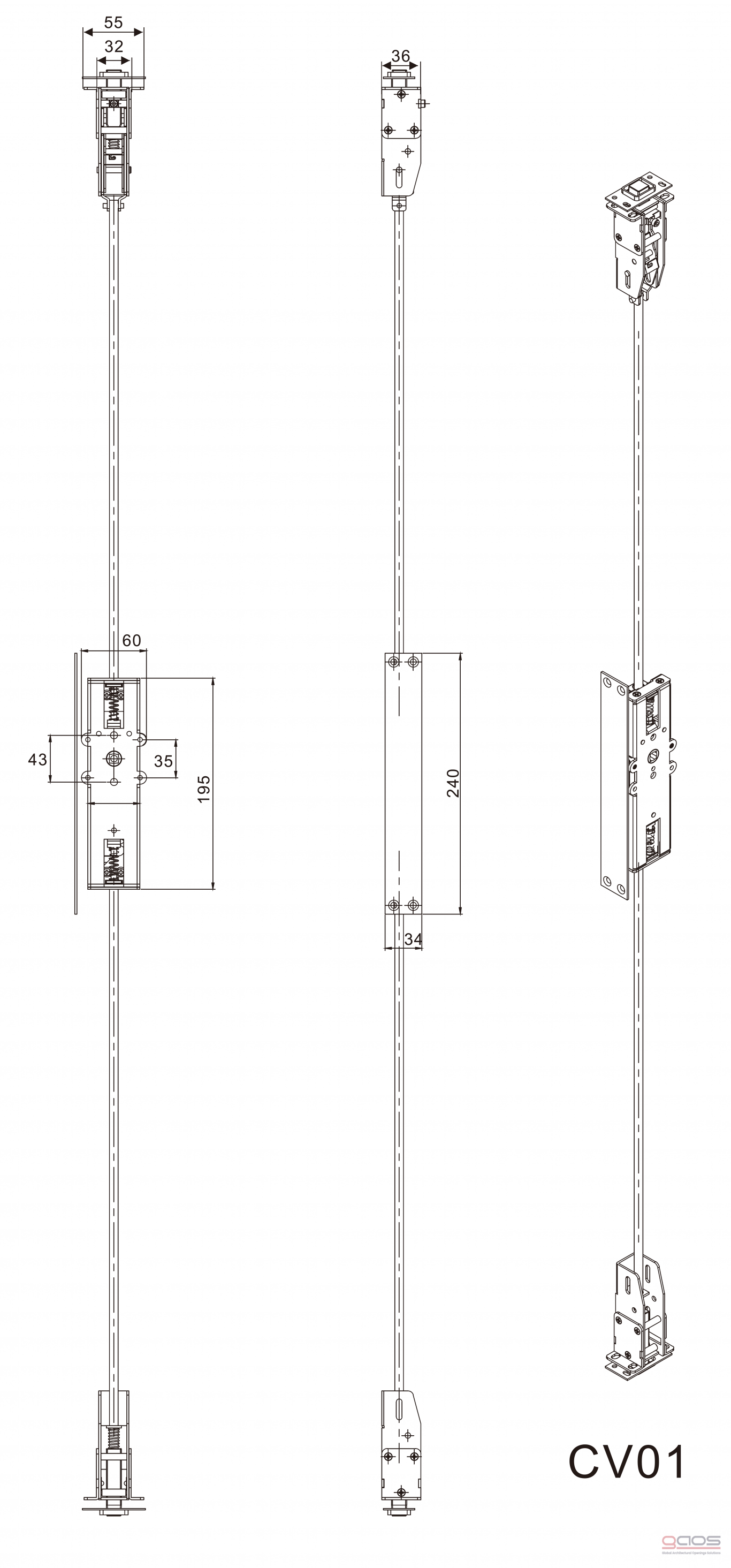CV01 Concealed Rod